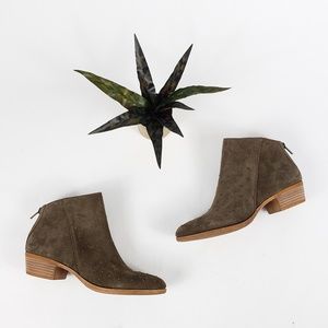 NEW!! Lucky Brand Green Leather Ankle Boots